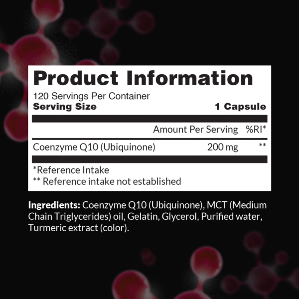 CoQ10 Ubiquinone 200mg - Image 3