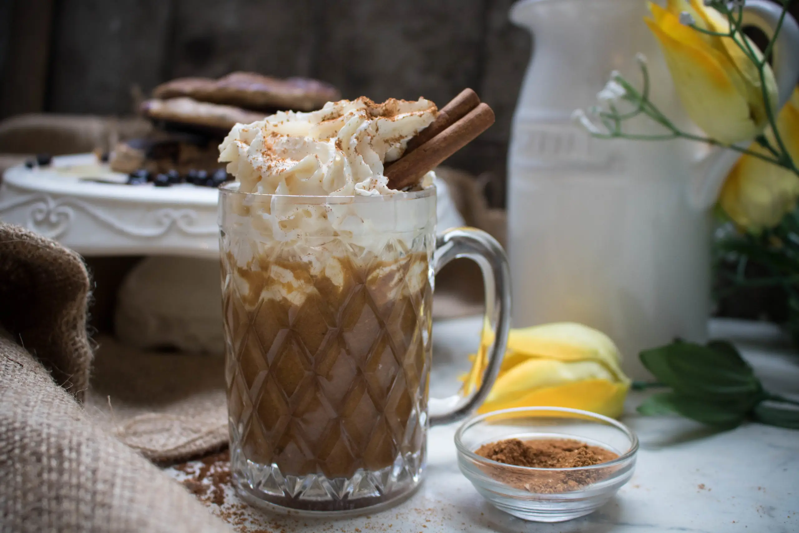latte de especias de calabaza para dietas keto