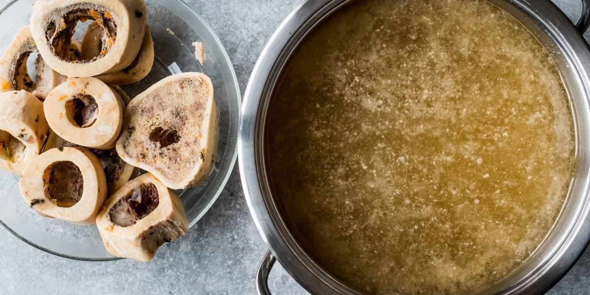 caldo de huesos con colágeno