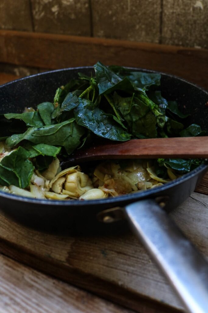 keto chicken artichoke dip - add spinach and garlic