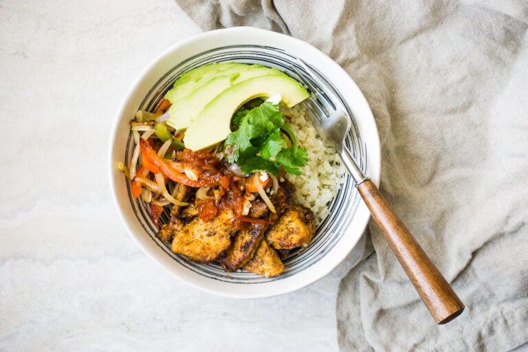 Keto Chicken Fajita Bowls