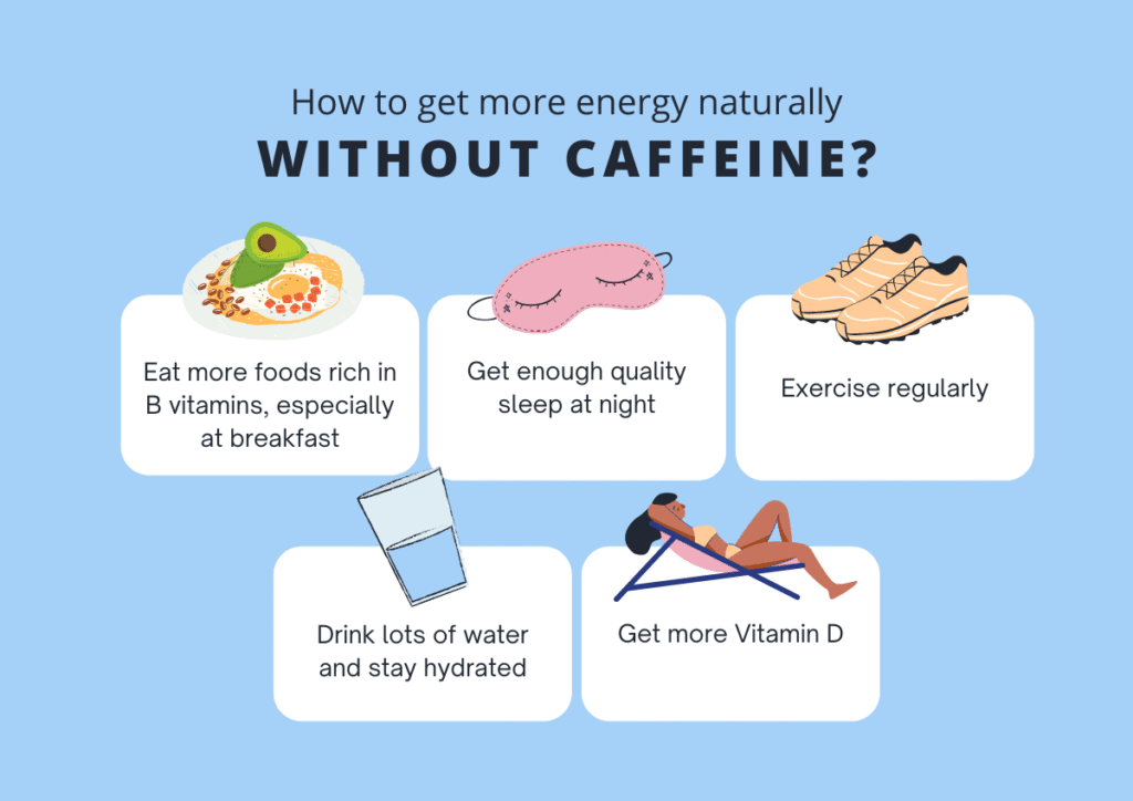 Come ottenere più energia in modo naturale senza caffeina