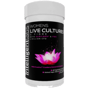 Women's live cultures and fibre supplement